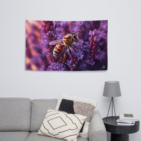 Bee Spirit Animal Flag Wall Art