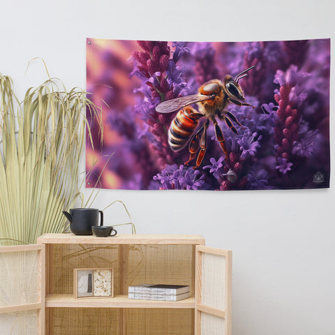Bee Spirit Animal Flag Wall Art