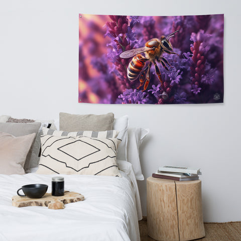 Bee Spirit Animal Flag Wall Art