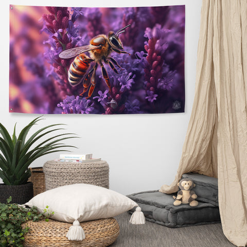 Bee Spirit Animal Flag Wall Art