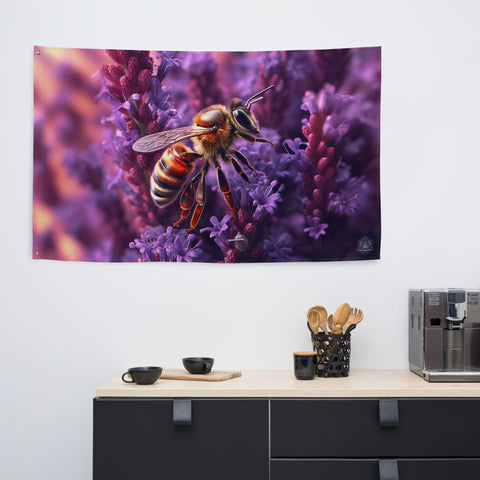 Bee Spirit Animal Flag Wall Art