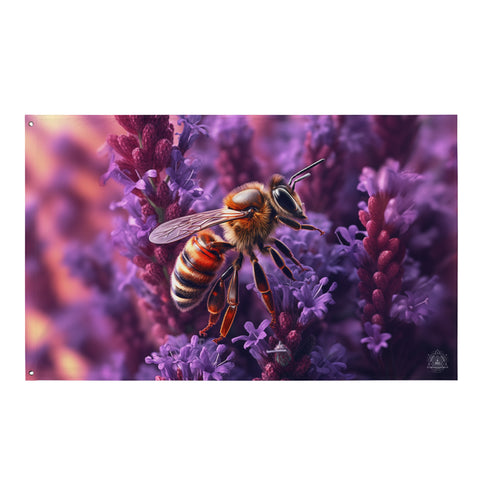 Bee Spirit Animal Flag Wall Art