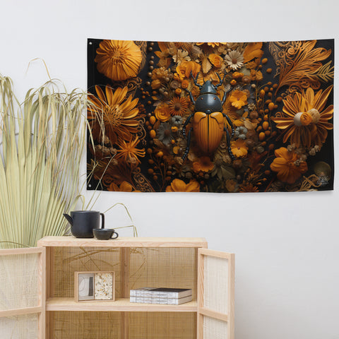 Beetle Spirit Animal Flag Wall Art