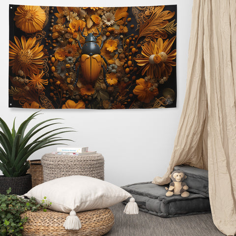Beetle Spirit Animal Flag Wall Art