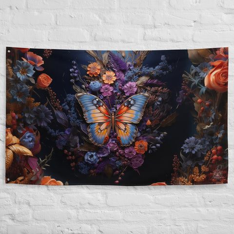 Butterfly Spirit Animal Flag Wall Art