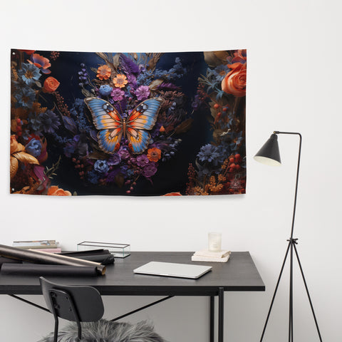 Butterfly Spirit Animal Flag Wall Art