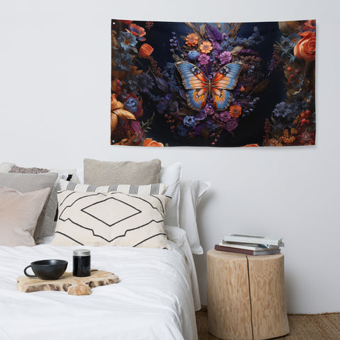Butterfly Spirit Animal Flag Wall Art