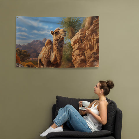 Camel Spirit Animal Flag Wall Art
