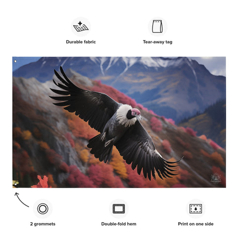 Condor Spirit Animal Flag Wall Art