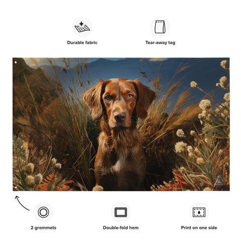 Dog Spirit Animal Flag Wall Art