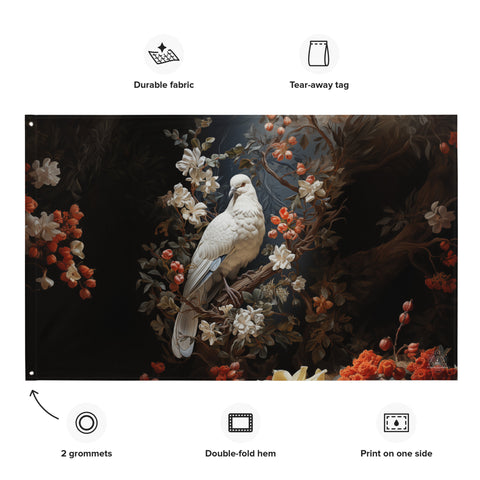 Dove Spirit Animal Flag Wall Art