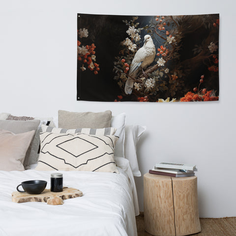 Dove Spirit Animal Flag Wall Art
