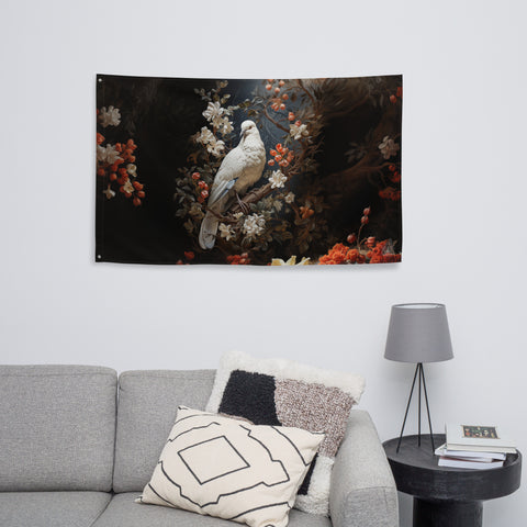 Dove Spirit Animal Flag Wall Art