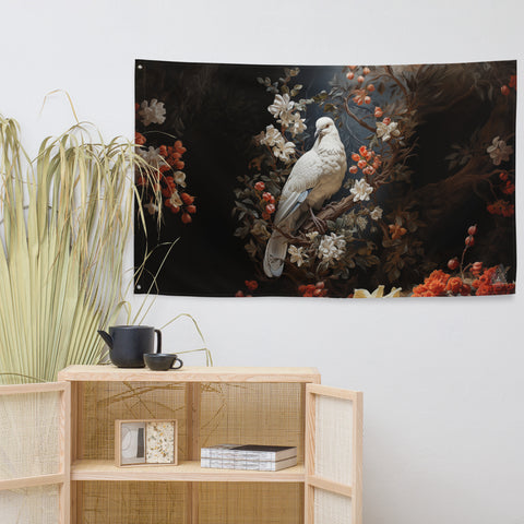 Dove Spirit Animal Flag Wall Art