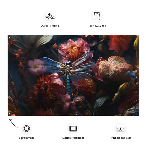 Dragonfly Spirit Animal Flag Wall Art