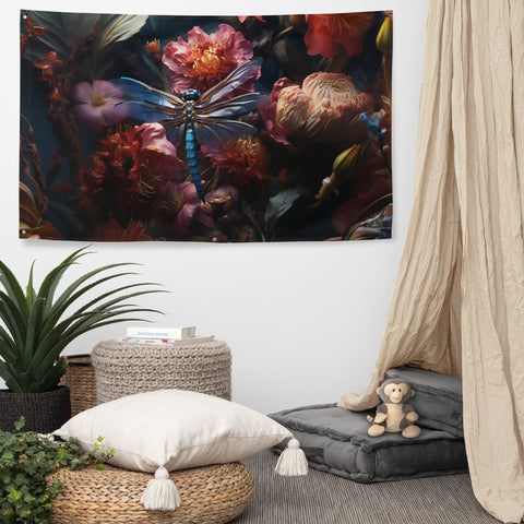 Dragonfly Spirit Animal Flag Wall Art