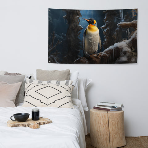 Emperor Penguin Spirit Animal Flag Wall Art