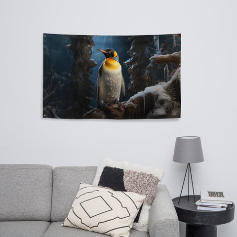 Emperor Penguin Spirit Animal Flag Wall Art