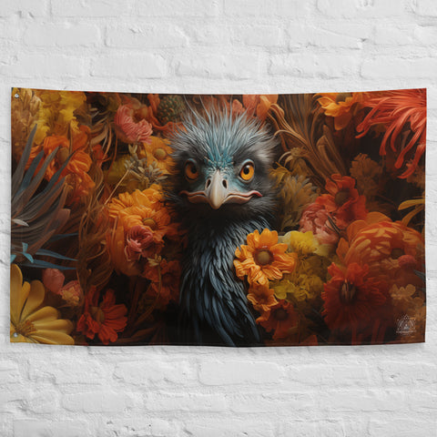 Emu Spirit Animal Flag Wall Art