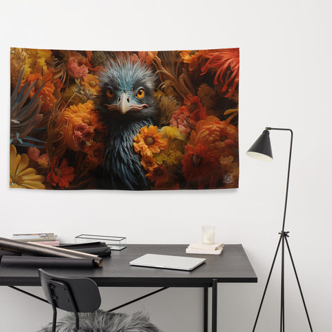 Emu Spirit Animal Flag Wall Art