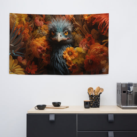 Emu Spirit Animal Flag Wall Art