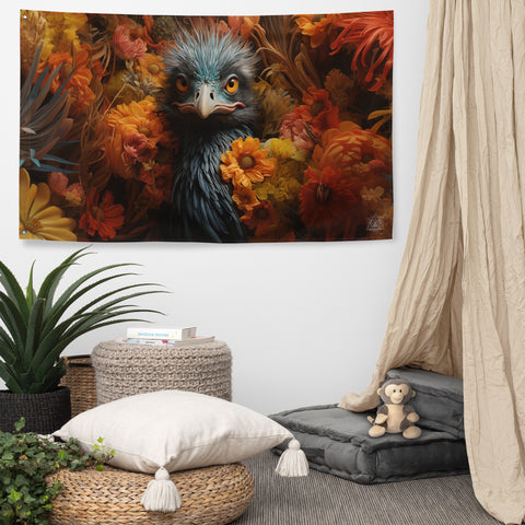 Emu Spirit Animal Flag Wall Art