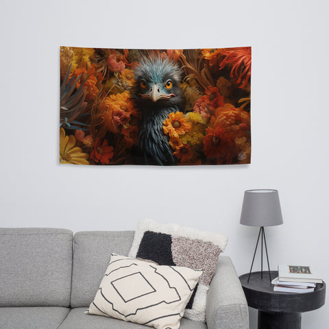 Emu Spirit Animal Flag Wall Art