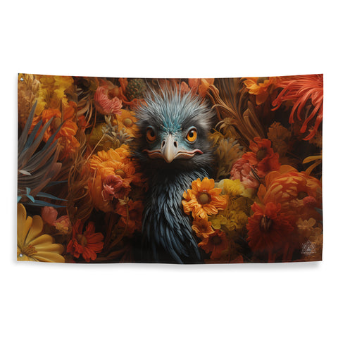 Emu Spirit Animal Flag Wall Art
