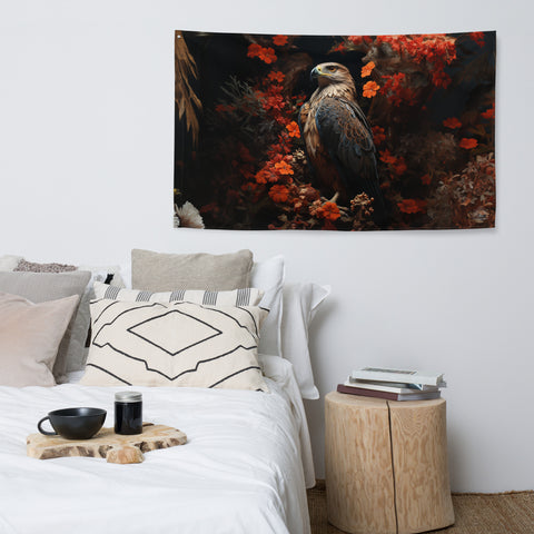 Falcon Spirit Animal Flag Wall Art