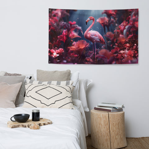 Flamingo Spirit Animal Flag Wall Art