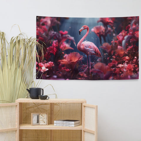Flamingo Spirit Animal Flag Wall Art