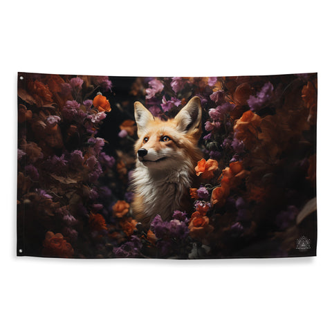 Fox Spirit Animal Flag Wall Art