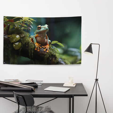 Frog Spirit Animal Flag Wall Art
