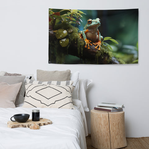 Frog Spirit Animal Flag Wall Art