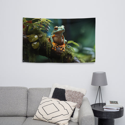 Frog Spirit Animal Flag Wall Art