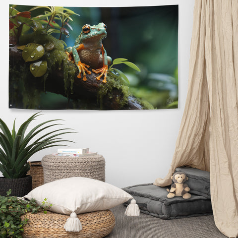 Frog Spirit Animal Flag Wall Art