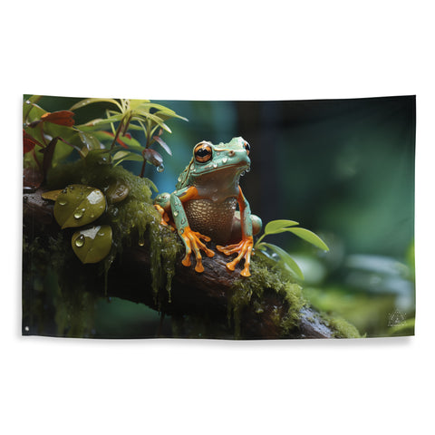 Frog Spirit Animal Flag Wall Art