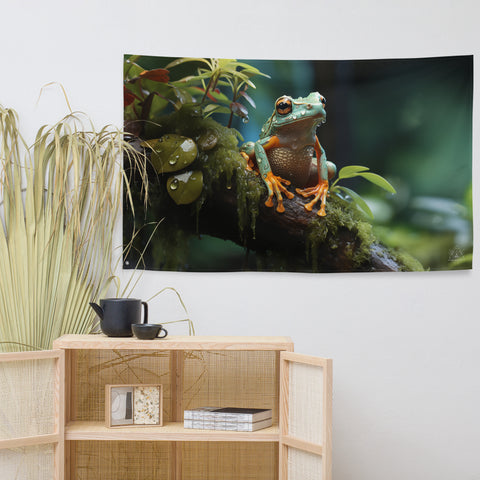 Frog Spirit Animal Flag Wall Art