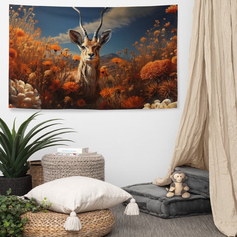 Gazelle Spirit Animal Flag Wall Art