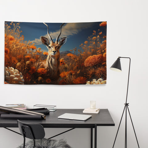 Gazelle Spirit Animal Flag Wall Art