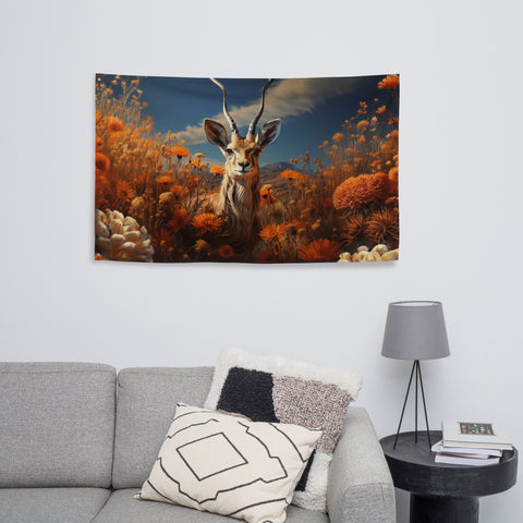 Gazelle Spirit Animal Flag Wall Art