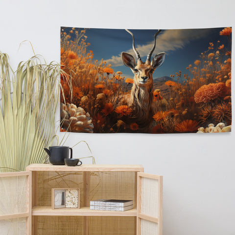 Gazelle Spirit Animal Flag Wall Art