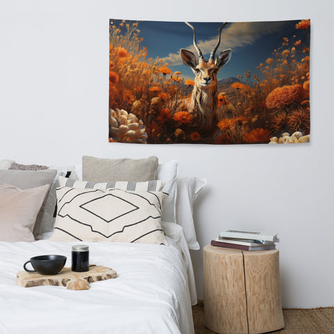 Gazelle Spirit Animal Flag Wall Art