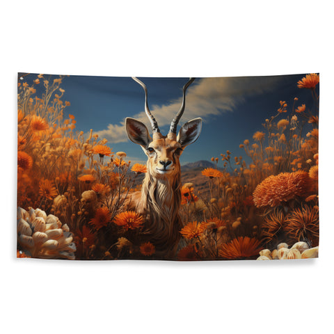 Gazelle Spirit Animal Flag Wall Art