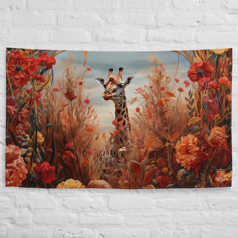 Giraffe Spirit Animal Flag Wall Art