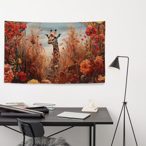 Giraffe Spirit Animal Flag Wall Art