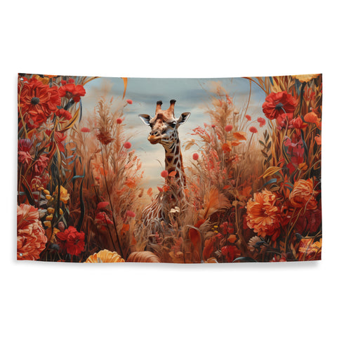 Giraffe Spirit Animal Flag Wall Art