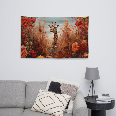 Giraffe Spirit Animal Flag Wall Art