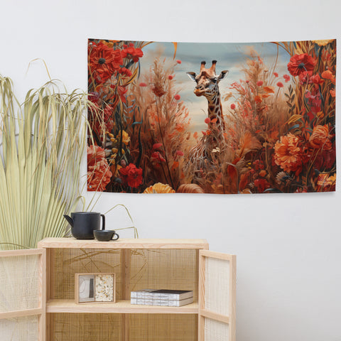 Giraffe Spirit Animal Flag Wall Art