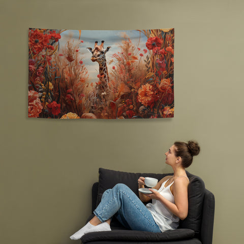 Giraffe Spirit Animal Flag Wall Art